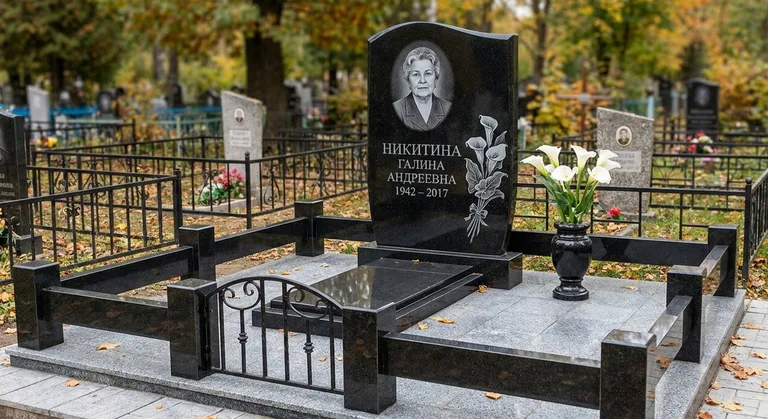 Памятник с гравировкой калл — выполненная работа «Никитина» в Оренбурге
