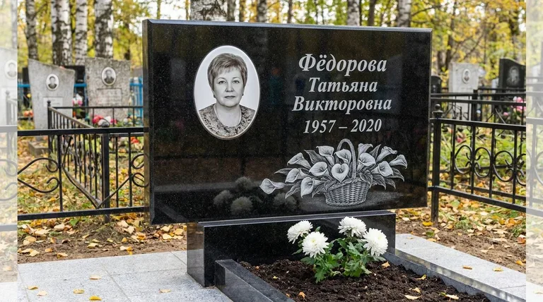 Памятник с гравировкой калл — выполненная работа «Фёдорова» в Оренбурге