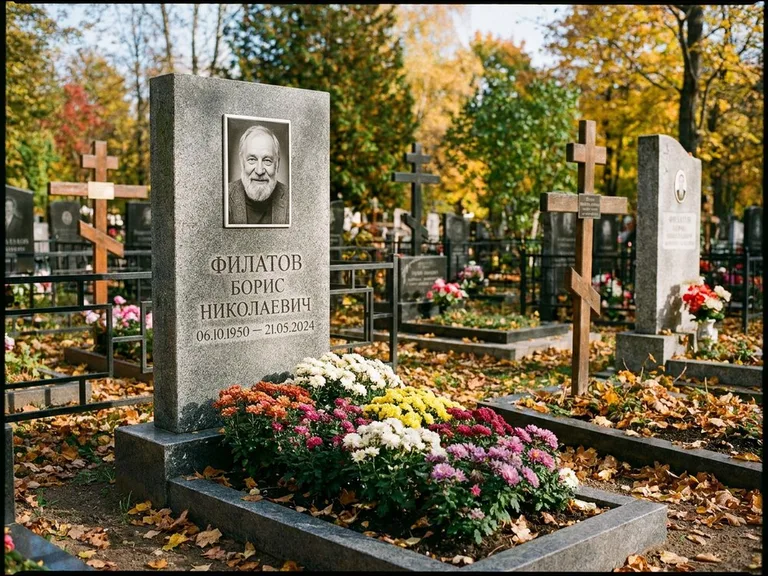 Керамический портрет с цветником в Оренбурге