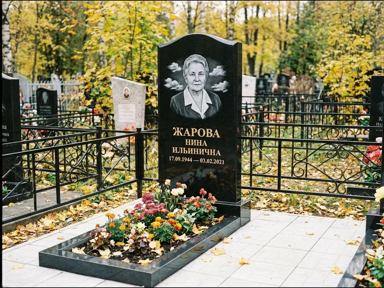 Гравировка портрета на чёрном граните — выполненная работа 2 в Оренбурге