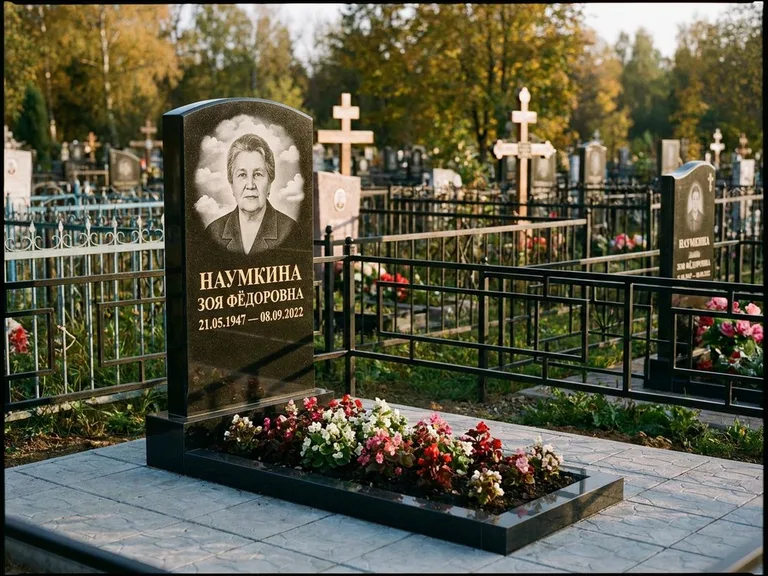 Гравировка портрета на чёрном граните — выполненная работа 30 в Оренбурге