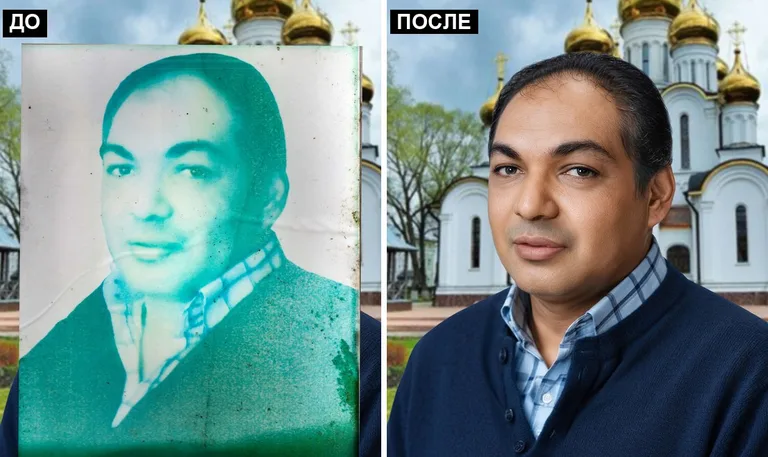 Ретушь фото на памятник — цветокоррекция и колоризация: до и после в Оренбурге