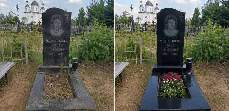 Мойка фигурного памятника до и после в Оренбурге