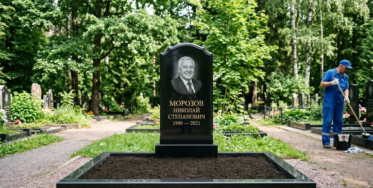 Уборка могил на кладбище в Оренбурге — наведение порядка, мойка памятника, благоустройство участка