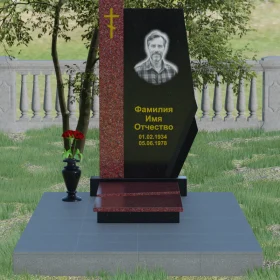 Православный Гранитный вертикальный памятник - П008