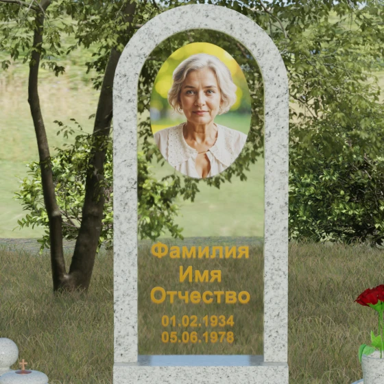 Вертикальный памятник Гранит|Стекло в Оренбурге, гранит Мансуровский