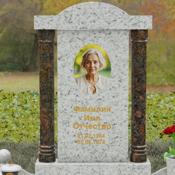 Светский комбинированный памятник в Оренбурге, гранит Мансуровский