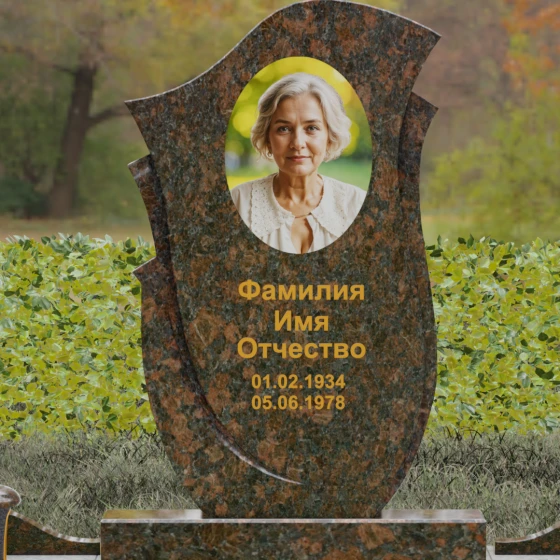 Гранитный памятник светский в Липецке, гранит Дымовский