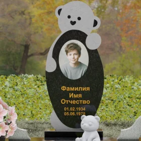 Комбинированный вертикальный памятник без креста - П136