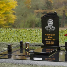 Вертикальный светский гранитный памятник – П149