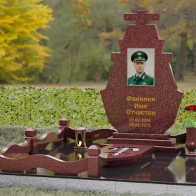 Вертикальный гранитный одиночный памятник - П198