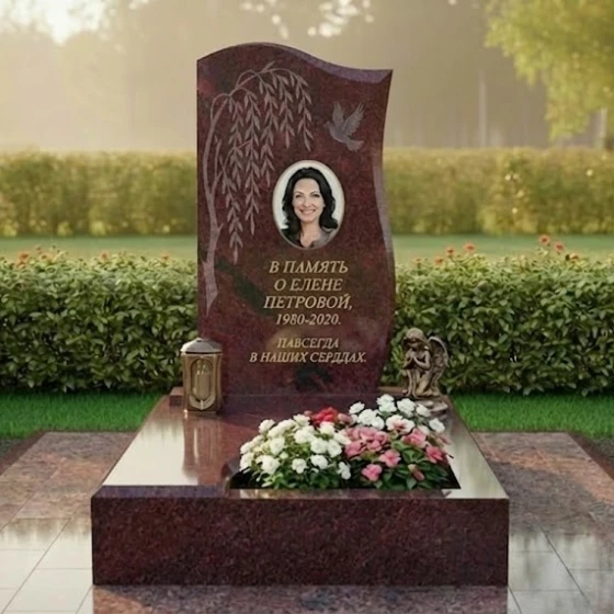 Светский гранитный памятник в мемориальный комплекс в Перми, гранит Лезниковский