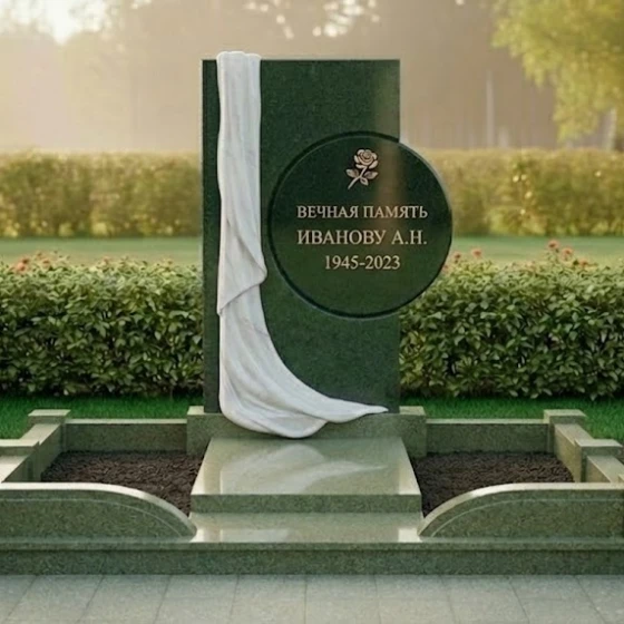 Мемориальный комплекс светского типа в Оренбурге, гранит Балтик грин