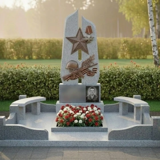 Гранитный мемориальный комплекс в Набережных Челнах, гранит Мансуровский