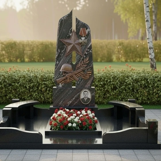 Гранитный мемориальный комплекс в Набережных Челнах, гранит амфиболит