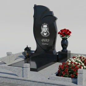 Светский гранитный мемориал вертикальный - ПН465