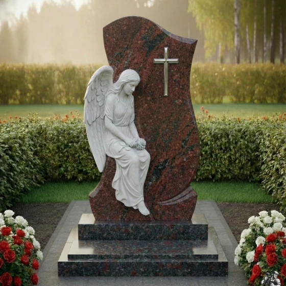 Элитный Гранитный или мраморный памятник в Оренбурге, гранит Лезниковский