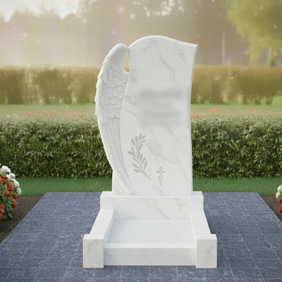 Гранитный или мраморный памятник православный в Оренбурге, мрамор Тассос