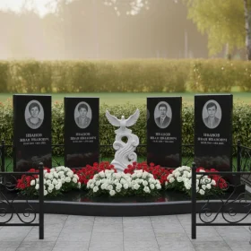 Гранитный или мраморный памятник вертикальный - ПН675