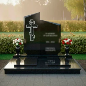 Гранитный памятник для двоих православных - ПН716