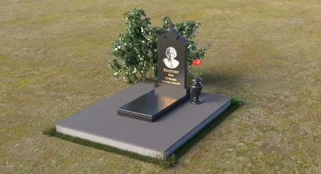 Купольный памятник из полированного гранита