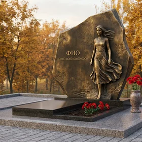Памятник из бронзы в форме скалы