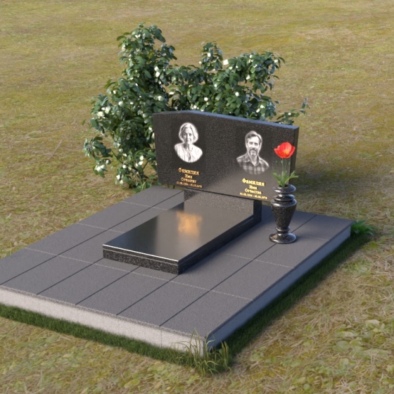 Горизонтальное надгробие дымовский гранит в Перми, гранит Габбро-диабаз