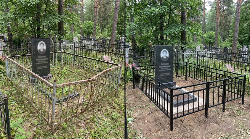 Установка ограды в Оренбурге — пример 1